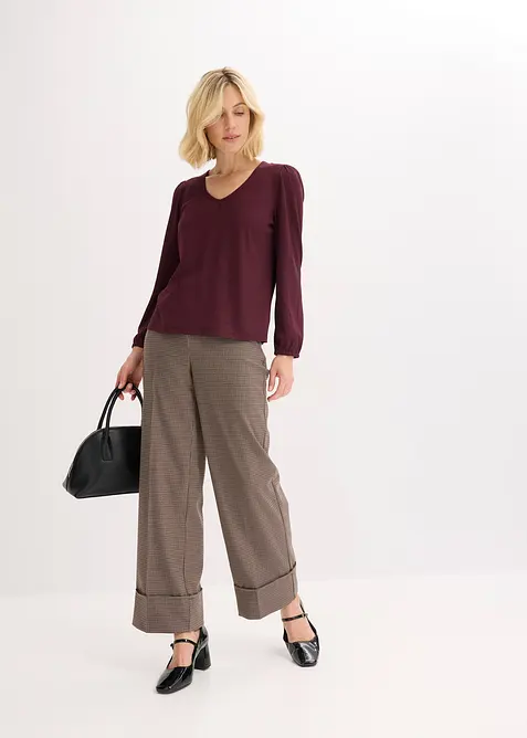 Blustopp med struktur och avtagbart knytband, bonprix