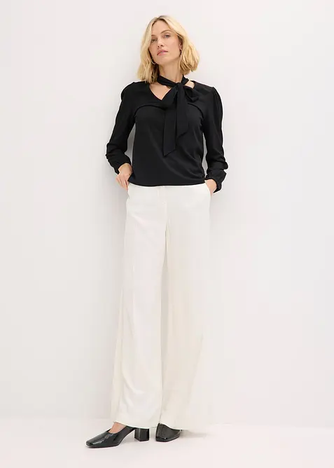 Blustopp med struktur och avtagbart knytband, bonprix