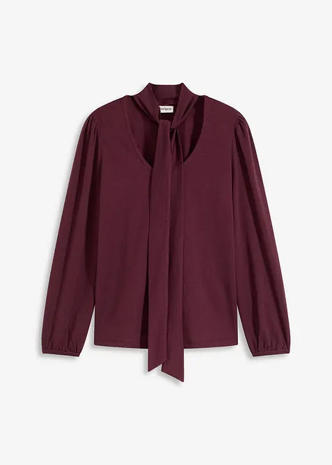 Blustopp med struktur och avtagbart knytband, bonprix