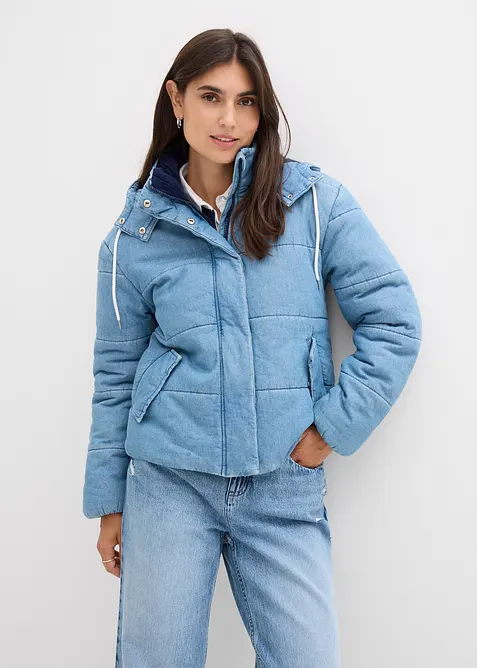 Täckjacka i denim, bonprix