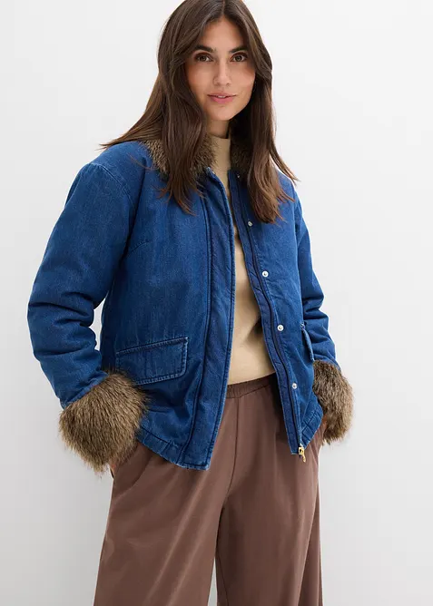 Lätt vadderad jeansjacka, bonprix