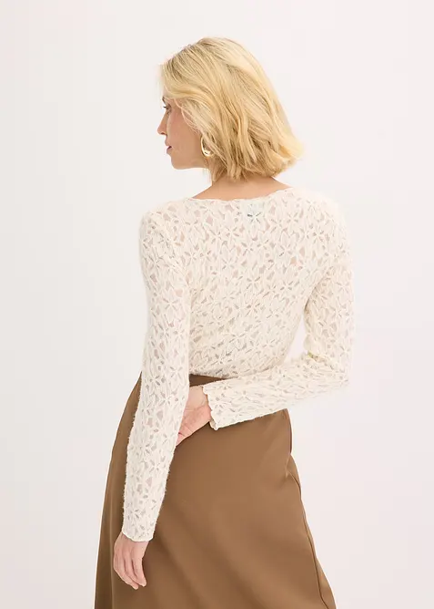 Spetsbody med mysig yta, bonprix