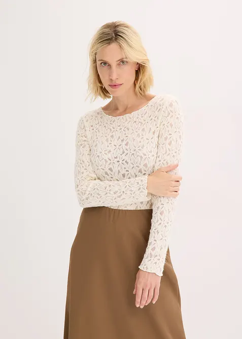 Spetsbody med mysig yta, bonprix