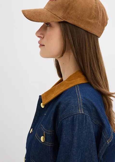 Jeansjacka med manchesterkrage, bonprix