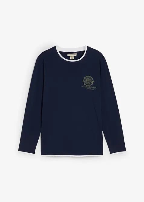 Långärmad T-shirt med 2-i-1-look, bonprix