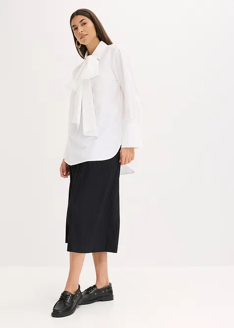 Knytblus av ren bomull, bonprix