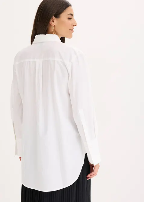 Knytblus av ren bomull, bonprix