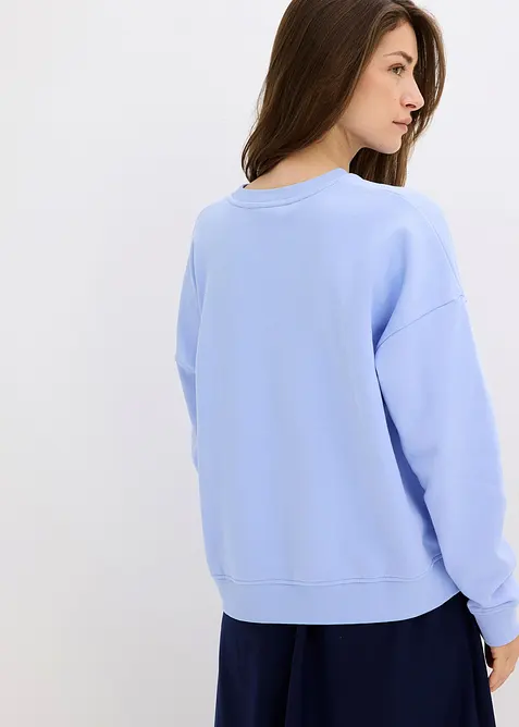 Oversizesweatshirt i ren bomull, bonprix