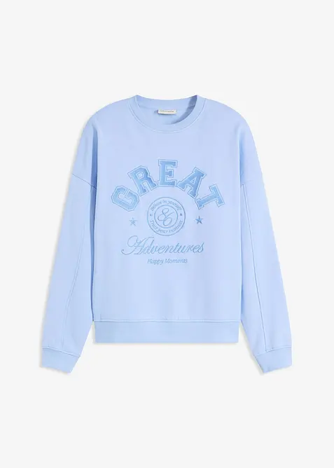 Oversizesweatshirt i ren bomull, bonprix