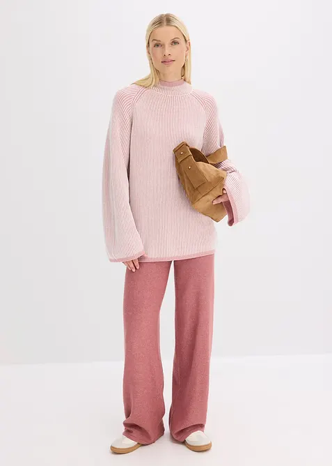 Oversizetröja med ståkrage, bonprix