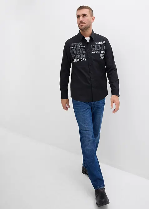 Långärmad skjorta i bomull, bonprix