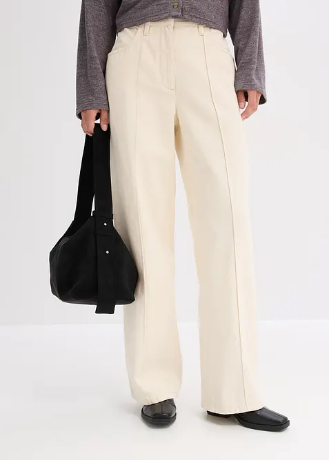 Twillbyxa i ren bomull, bonprix