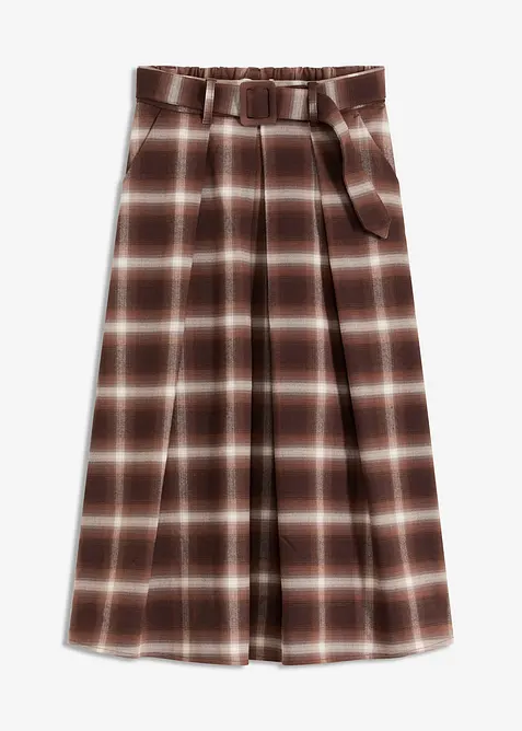 Veckad kjol och skärp (2 delar), bonprix