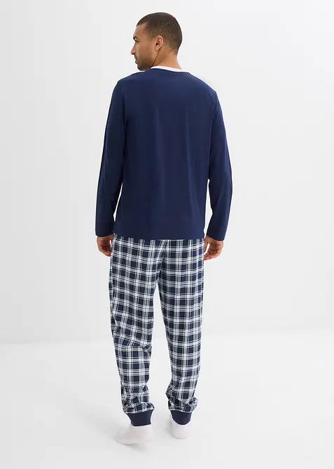 Pyjamas  med bomull och l&aring;nga &auml;rmar, bonprix