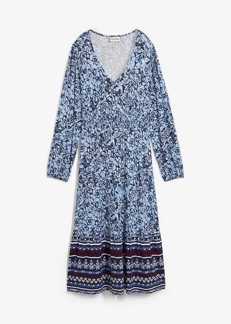 Maxiklänning i elastisk viskosmix, bonprix