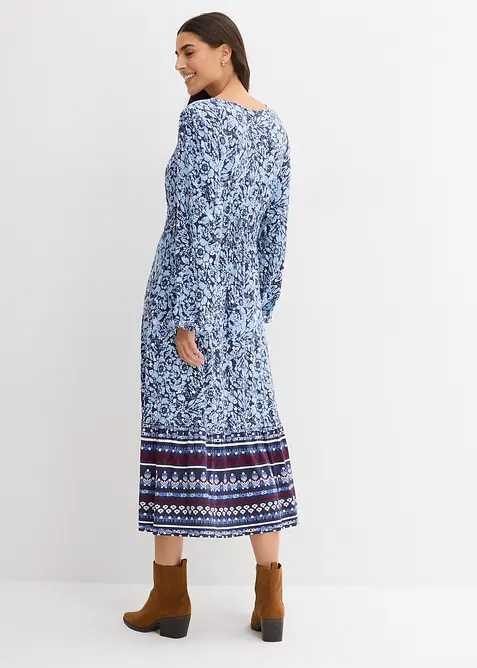 Maxiklänning i elastisk viskosmix, bonprix