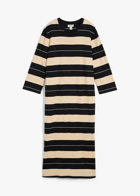 Trikåklänning av ren bomull, bonprix