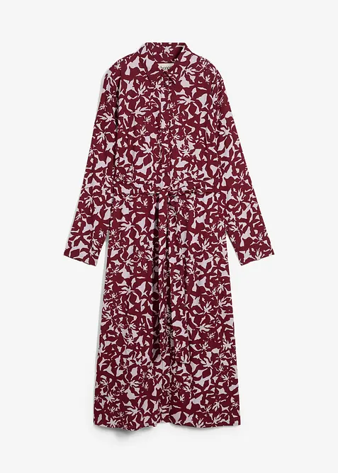 Skjortklänning i böljande viskos, bonprix