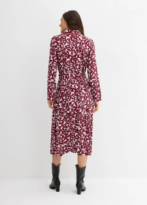 Skjortklänning i böljande viskos, bonprix