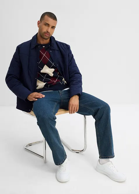 Tröja med argyle-mönster i ren bomull, bonprix