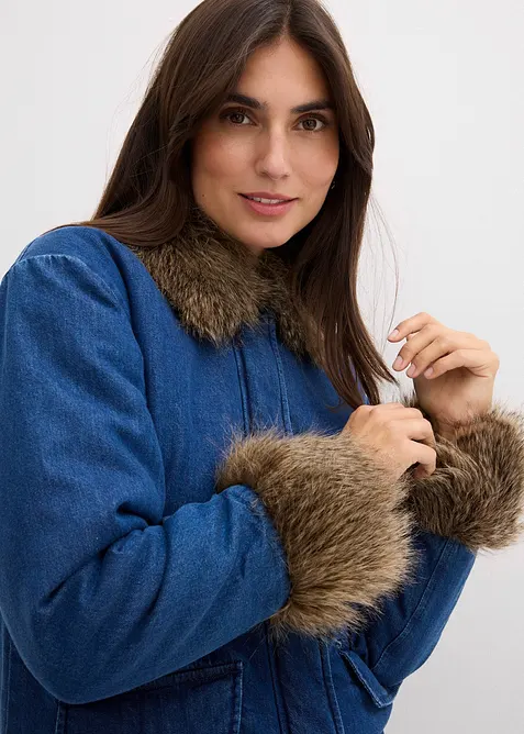 Lätt vadderad jeansjacka, bonprix