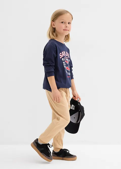 Joggingbyxa av ekologisk bomull (2-pack), bonprix