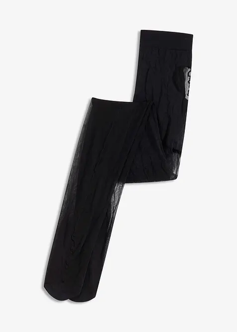 Strumpbyxa med strumpebandstryck 30 DEN, bonprix