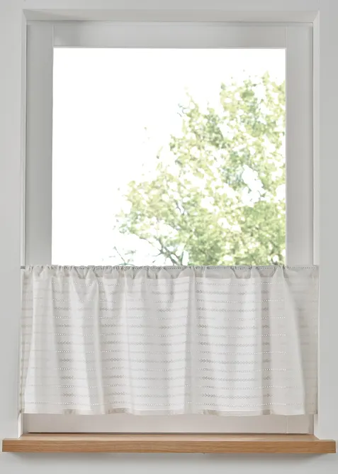 Cafégardin av ekologisk bomull med hålbroderi, bonprix