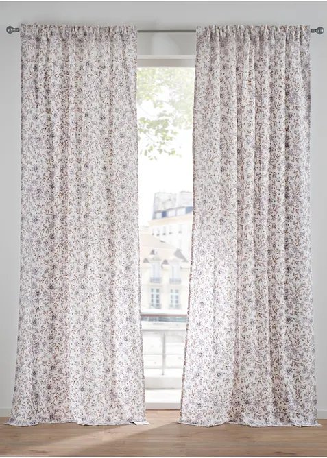 Gardinl&auml;ngd av ekologisk bomull (1-pack), bonprix