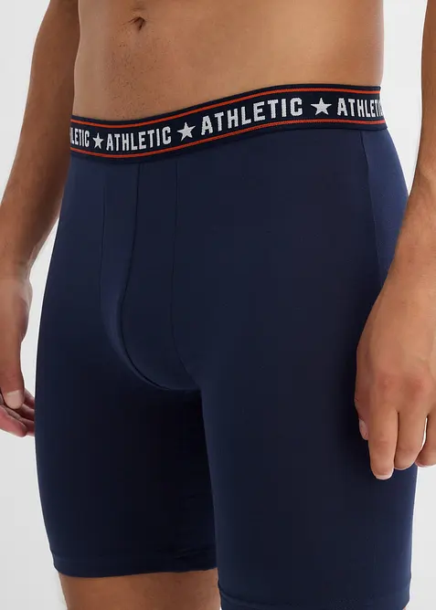 Långa boxershorts med bomull (2-pack), bonprix