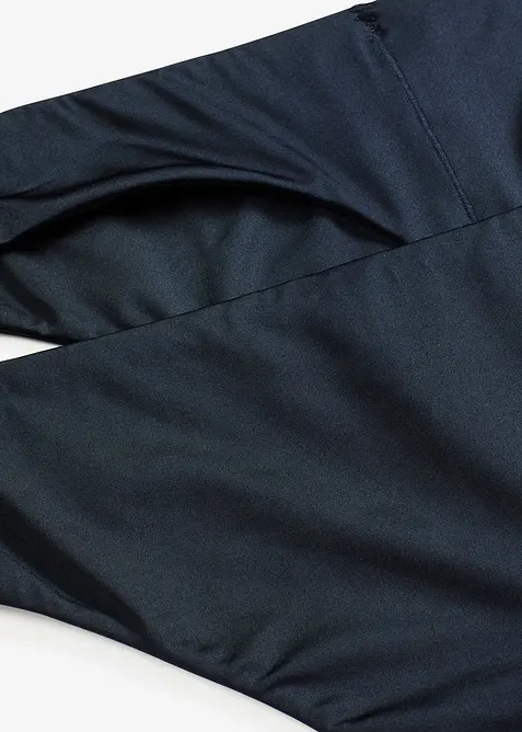 Stringtrosa i ett glansigt material med hög midja (2-pack), bonprix