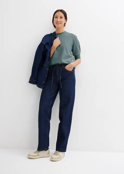 Topp med puff&auml;rmar, bonprix