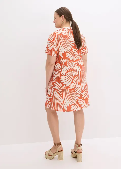 Tunikaklänning i följsam viskos, bonprix