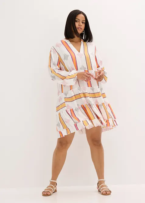 Tunikaklänning av mjuk viskos, bonprix