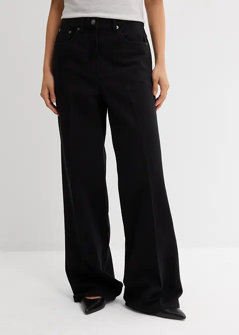 Twillbyxa med pressveck i ren bomull, bonprix