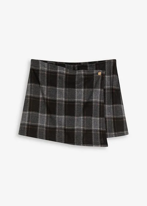 Korta kjolshorts med dekorknapp, bonprix