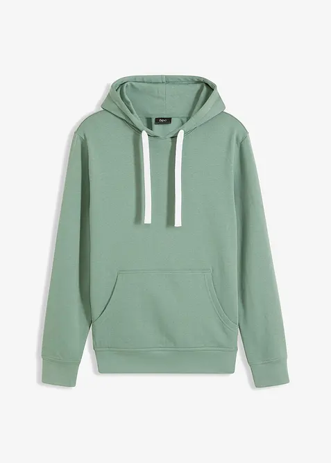Sweatshirt med huva i ren bomull, bonprix