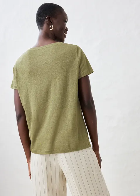 Linnetopp med ledigt snitt, bonprix