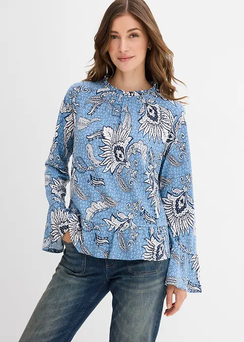 Blus av mjuk modalmix, bonprix