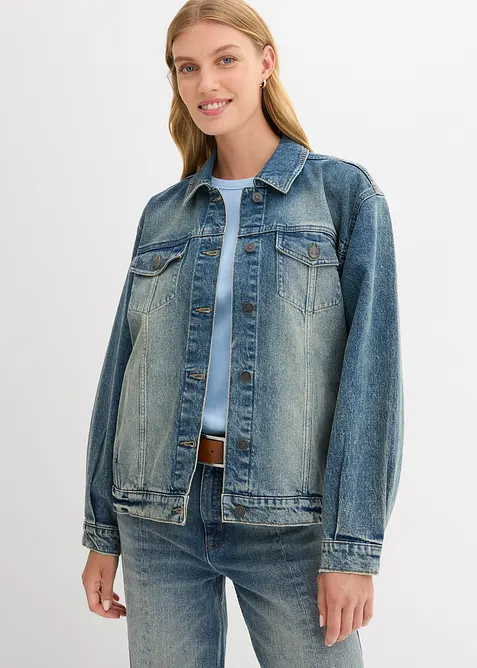 Jeansjacka i oversize-modell, bonprix