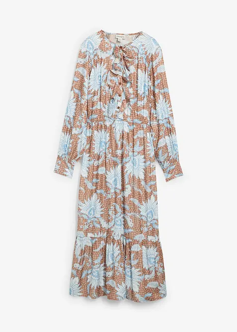 Maxiklänning i fintrådig viskosmix, bonprix