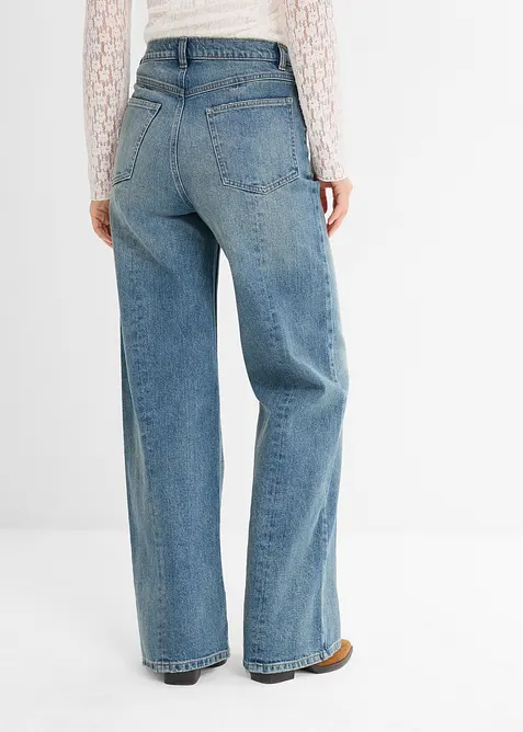 Bekväma, raka jeans med High Waist, Low Stretch, bonprix