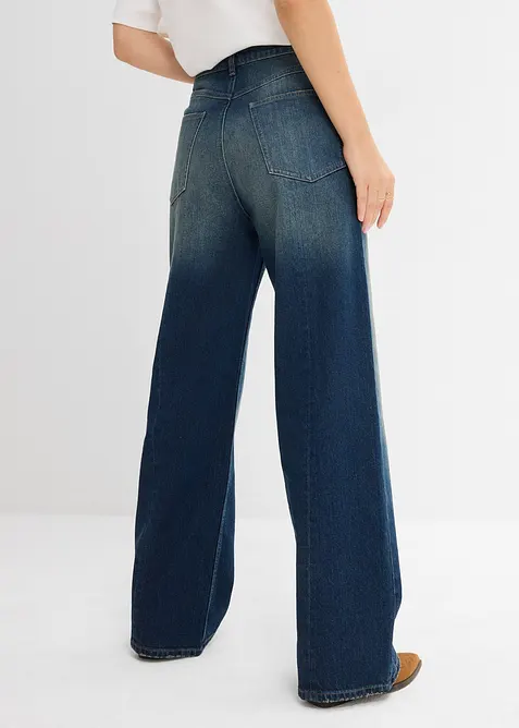 Bekväma, raka jeans med High Waist, Low Stretch, bonprix
