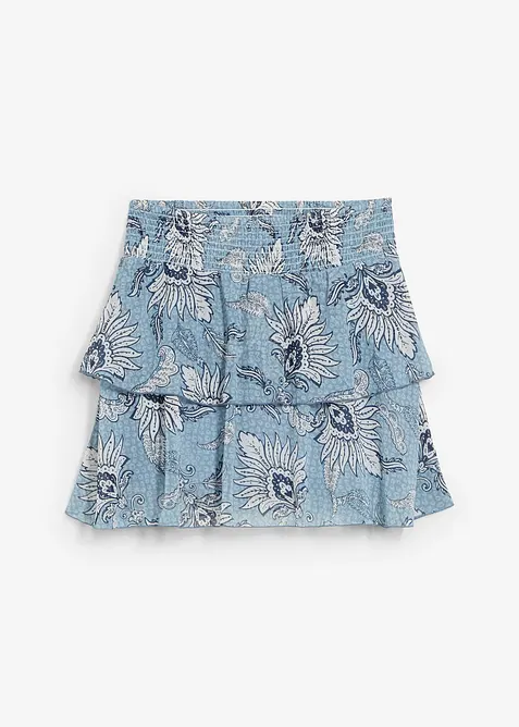 Vådsydd kjol av chiffong med struktur, bonprix