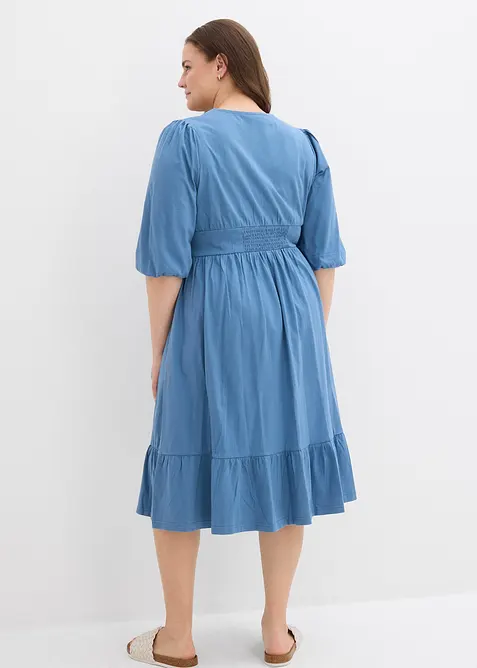 Jerseyklänning av ren bomull, bonprix