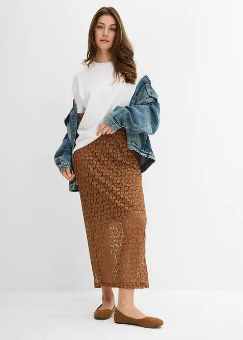 Maxikjol i spets, bonprix