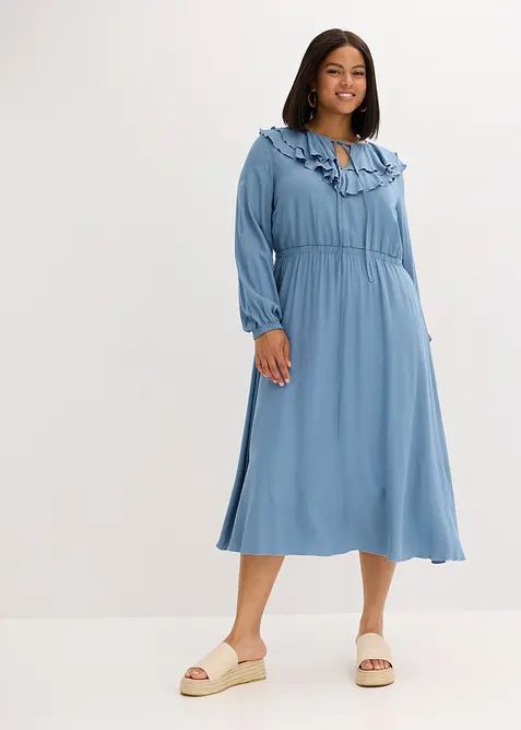 Maxiklänning i följsam viskos, bonprix