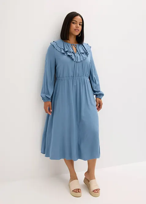 Maxiklänning i följsam viskos, bonprix