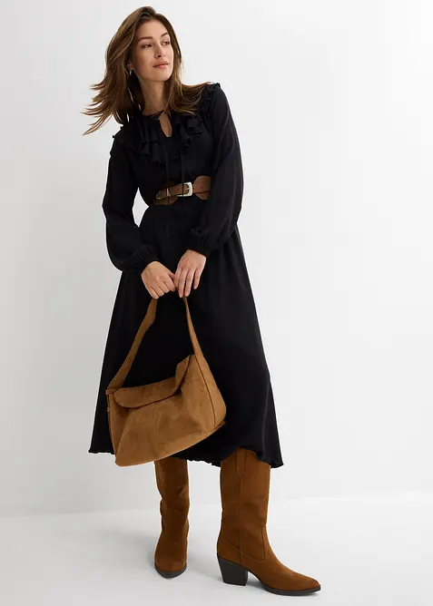 Maxiklänning i följsam viskos, bonprix