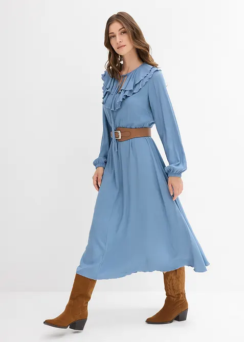 Maxiklänning i följsam viskos, bonprix